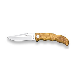 Couteau de chasse Joker avec poignée en bois d'olivier et lame de 9 cm, 113 gr, acier MOVA, NO18 + carte cadeau polyvalente