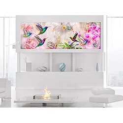 Artgeist Tableau - Colourful Hummingbirds (1 Part) Narrow [135x45]