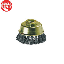 Brosse Wolfcraft soucoupe fil d'acier torsadée