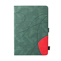 Etui en PU bicolore, fonction d'éveil/veille automatique avec support et porte-cartes vert pour votre iPad Mini/Mini 2/3/4/Mini (2019) 7.9 pouces