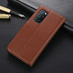 Etui en PU avec support marron pour votre OPPO A52/A72/A92