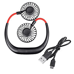 Acheter Ventilateur de Tour de Cou USB 2000mAh LED Ventilateur Personnel Mains Libres d'Aromathérapie Suspendu Mini Ventilateurs Doubles de Cou Mini Ventilateur Portable Portable