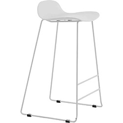 Venture Home Tabouret de bar en acier et plastique Wave (Lot de 2) blanc.