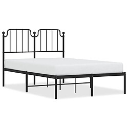 Maison Chic Cadre/structure de lit métal et tête de lit pour adulte - Lit Moderne Chambre noir 120x200 cm -MN58325 