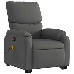 Avis Maison Chic Fauteuil Relax pour salon, Fauteuil inclinable de massage électrique Gris foncé Tissu -GKD57039