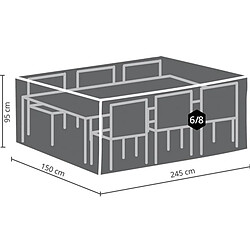 Perel Housse D'Extérieur Pour Ensemble De Jardin Rectangulaire - L