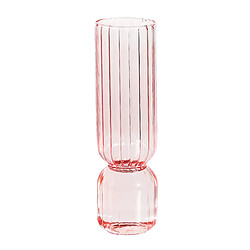 Vase à Fleurs En Verre Moderne Table Hydroponique Terrarium Porte-plante Conteneur Cylindre Rose