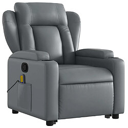 Avis vidaXL Fauteuil inclinable de massage Gris Similicuir