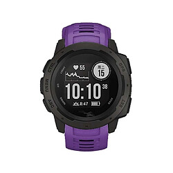 Wewoo Bracelet pour montre connectée Dragonne de remplacement en silicone Garmin Instinct 22mm Violet