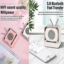 Universal Haut-parleur Bluetooth rétro, haut-parleur portable vintage portable portable FM Radio Mini haut-parleur-vert