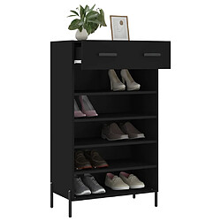 Acheter Maison Chic Armoire à Chaussures Noir,Meuble de Rangement à Chaussures 60x35x105 cm bois d'ingénierie -MN10482