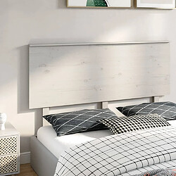 Avis vidaXL Tête de lit Blanc 154x6x82,5 cm Bois massif de pin