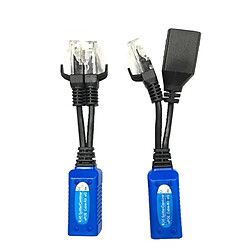 Wewoo Balun vidéo 2 PCS Anpwoo UPOE02 épissable 2 en 1 POE Power + Ethernet Transmetteur passif torsadé