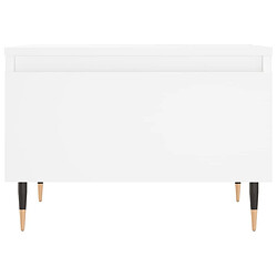 Maison Chic Table basse,Table Console Table d'appoint, Table pour salon blanc 50x46x35 cm bois d'ingénierie -MN36149 pas cher