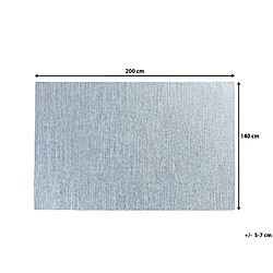 Beliani Tapis en coton bleu clair 140 x 200 cm DERINCE