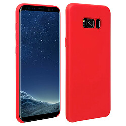 Avizar Coque Samsung Galaxy S8 Plus Silicone Semi-rigide Mat Finition Soft Touch Rouge