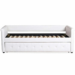 Avis Paris Prix Lit Gigogne Capitonné Antille 90x190cm Blanc