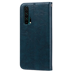 Avis Wewoo Housse Coque Business Style Oil Wax Texture en cuir à rabat horizontal pour Huawei Honor 20 Proavec support et fentes cartes et portefeuille bleu