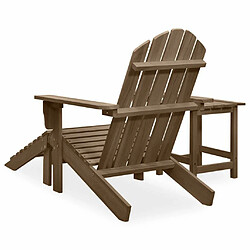 Acheter Maison Chic Chaise de jardin avec pouf - Fauteuil d'extérieur Adirondack et table Sapin Marron -MN82358