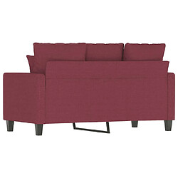 Acheter vidaXL Canapé à 2 places Rouge bordeaux 120 cm Tissu