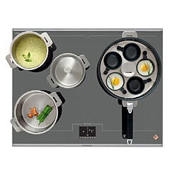 Table de cuisson à induction 65cm 4 feux 7400w gris - dpi7698gs - DE DIETRICH pas cher