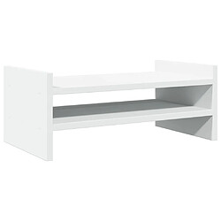 vidaXL Support de moniteur blanc 50x27x20 cm bois d'ingénierie