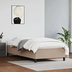 vidaXL Cadre de lit sans matelas cappuccino 90x190 cm similicuir