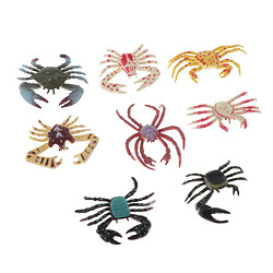 Avis Le modèle animal d'insecte en plastique simule le crabe 8pcs de jouets