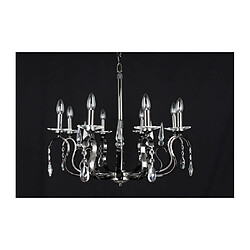 Lumière Chandelier sans abats jours Rhinestone Noir,bronze 8 ampoules 57cm