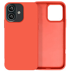 Avizar Coque pour iPhone 16 Semi-rigide Soft-touch Anti-traces Corail 