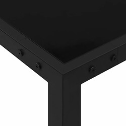 Avis Maison Chic Table de jardin | Table d'extérieur 130x130x72 cm Noir Acier et verre -GKD99392