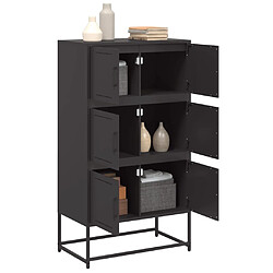 Acheter vidaXL Buffet noir 68,5x38,5x123,5 cm acier