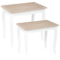 pegane Lot de 2 tables gigognes