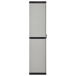 Avis vidaXL Armoire de rangement de jardin 3 étagères Gris/noir 68x40x168cm