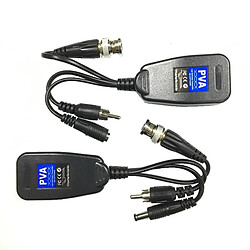 Wewoo Balun vidéo 2 PCS Anpwoo 205PVA 3 en 1 Puissance + + Audio HD-CVI / AHD / CVI Transmetteur Torsadé Passif