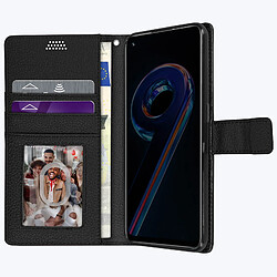 Acheter Avizar Housse Realme 9 Pro Plus et 9 4G Clapet Portefeuille Stand Vidéo noir