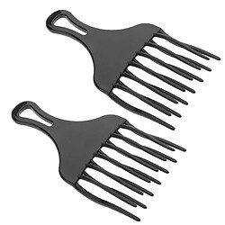 2pcs Peigne Afro à Dents Large Brosse à Cheveux pour Démêler les Cheveux Crêpelés Outil de Coiffure