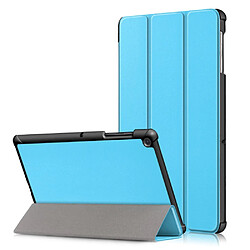 Etui en PU triple pli avec support bleu ciel pour votre Samsung Galaxy Tab S5e SM-T720/SM-T725