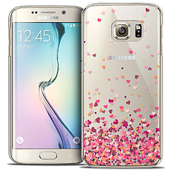 Avis Caseink Coque Housse Etui Samsung Galaxy S6 Edge [Crystal HD Collection Sweetie Design Heart Flakes - Rigide - Ultra Fin - Imprimé en France]