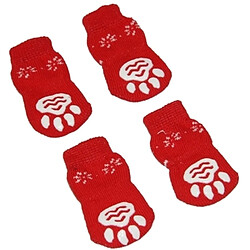 Wewoo Chaussettes de Noël mignonnes en rouge coton motif antidérapant, taille: M