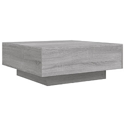 ComfortXL Table Basse Sonoma Gris 80x80x31 Cm Bois D'ingénierie