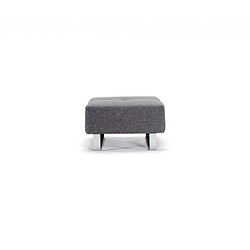 Inside 75 INNOVATION LIVING Pouf design CASSIUS DELUXE EXCESS gris Twist Charcoal 65*65 cm