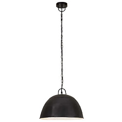 Avis vidaXL Lampe suspendue industrielle vintage 25 W Noir Rond 41 cm E27