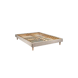 Sommeil de plomb Sommier Kit Tissu Beige brun 135x190 H29cm