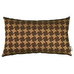 Linne 563009 Houndstooth Enveloppe de Coussin Polyester/Polyacrylique Marron