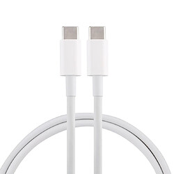 Wewoo Câble USB PD 5A Câble de charge rapide USB-C / Type-C mâle vers USB-C / Type-C mâleLongueur de câble 1 m blanc