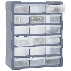 vidaXL Organisateur multi-tiroirs avec 18 tiroirs centraux 38x16x47 cm