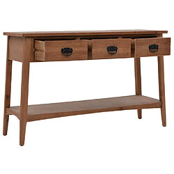 Acheter vidaXL Table console bois de sapin massif 126 x 40 x 77,5 cm Marron