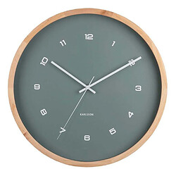 Avis Karlsson Horloge murale en bois Modesta vert jungle.