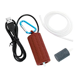 Pompe à Air D'oxygène De Filtre D'aquarium USB Pour Réservoir De Pêche Ultra Silencieux Rose Rouge